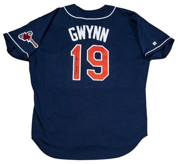 1998 Tony Gwynn Game Used & Signed San Diego Padres Navy Alternate Home Jersey (PSA/DNA)